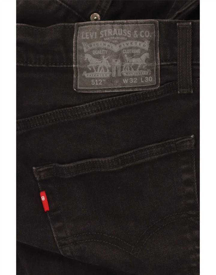 Jeans Levi's Uomo 512 Slim W32 L30 Cotone Nero