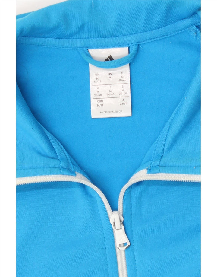 Giacca da tuta da donna Adidas UK 12/14 Blu medio