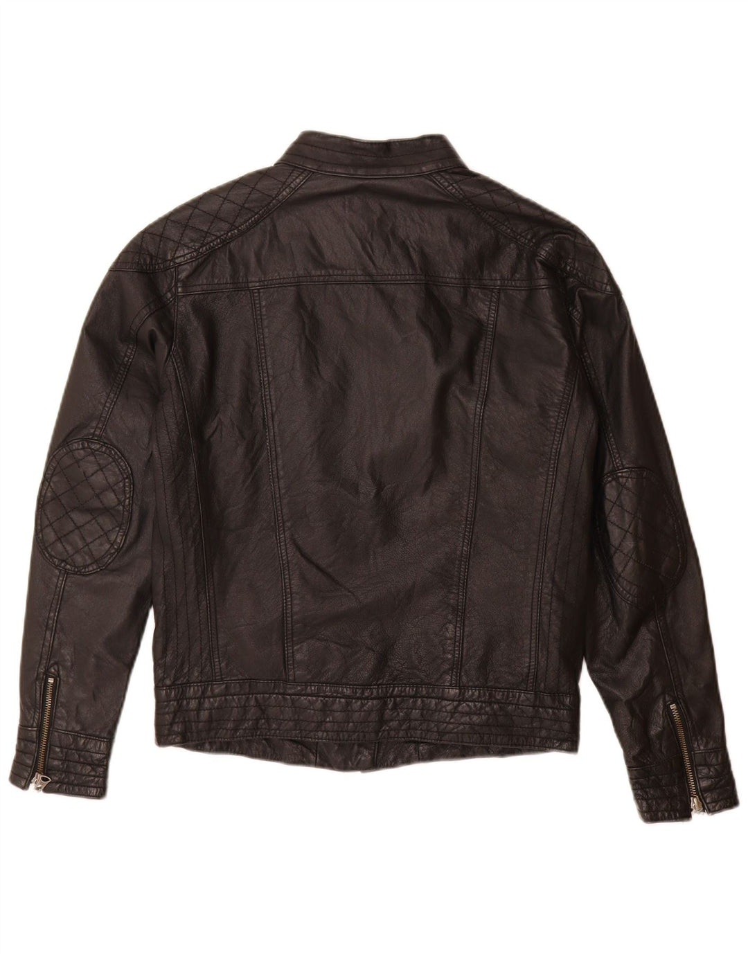 Giacca da motociclista in pelle da donna PEPE Jeans UK 14 Pelle nera media