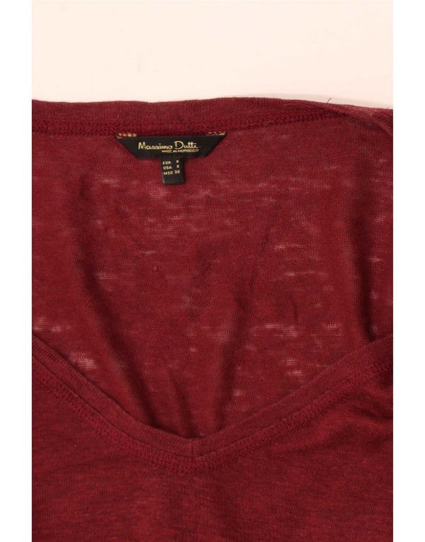 T-shirt da donna Massimo Dutti Top UK 10 piccola bordeaux
