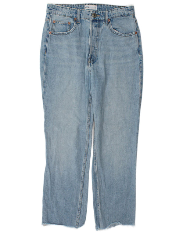 Jeans dritti da donna Zara EU 38 Small W28 L26 Cotone blu