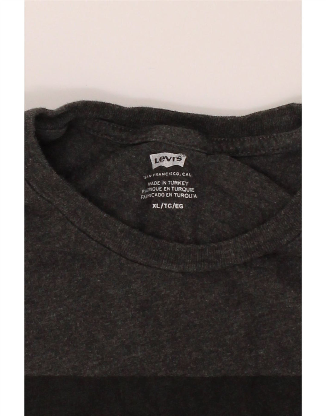 LEVI'S Mens Graphic T-Shirt Top XL Grey Vintage Levi's and Second-Hand Levi's from Messina Hembry 