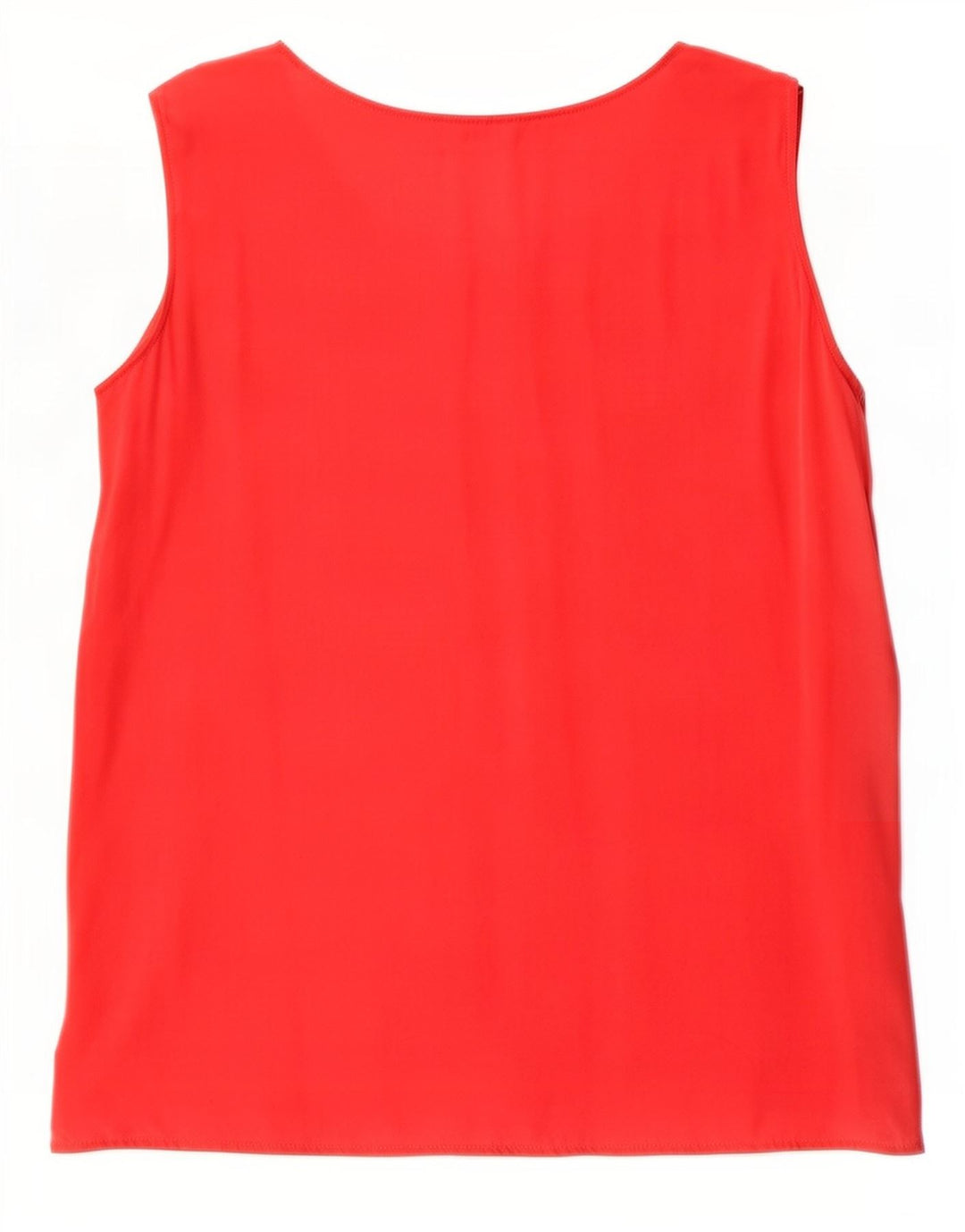 ELENA MIRO Camicetta senza maniche da donna UK 16 Large Rosso Seta