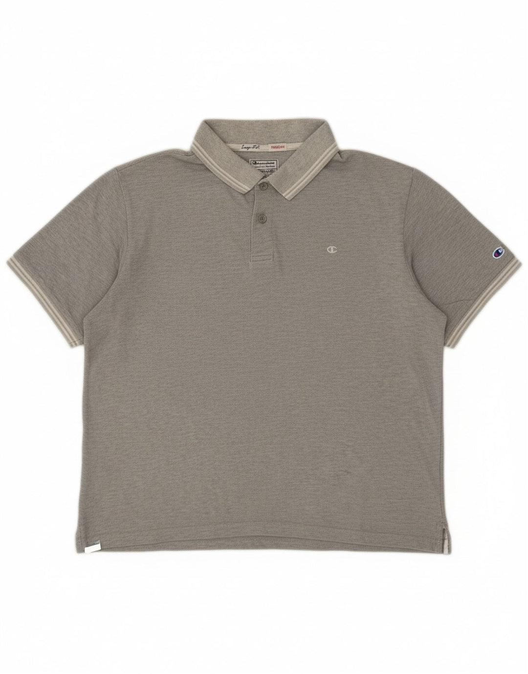 CHAMPION Mens Easy Fit Polo Shirt Medium Grey Cotton
