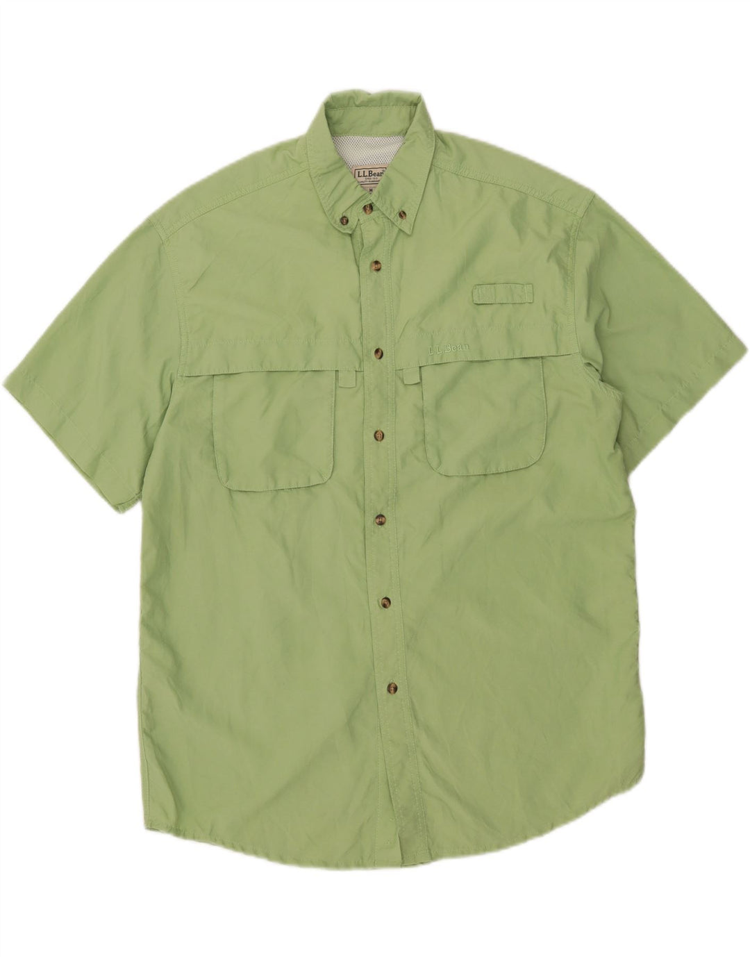 Camicia a maniche corte da uomo L.L.BEAN in nylon verde medio
