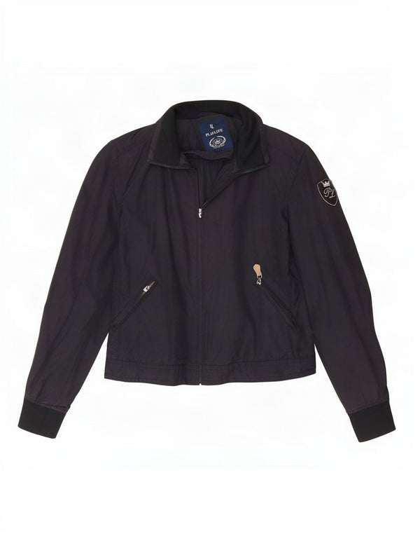 Giubbotto bomber da donna Playlife UK 16 grande cotone blu navy