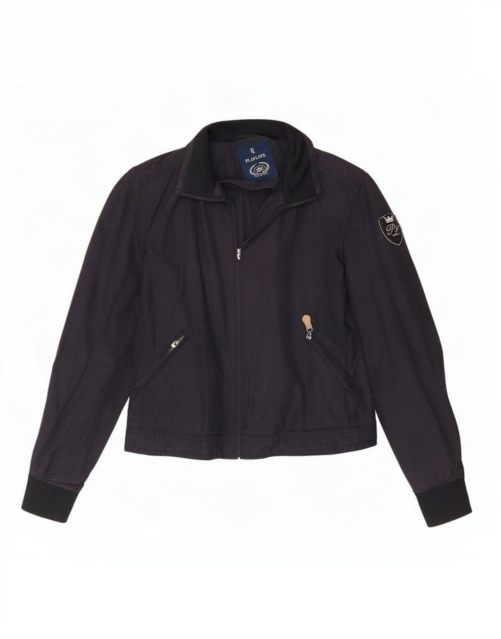 Giubbotto bomber da donna Playlife UK 16 grande cotone blu navy