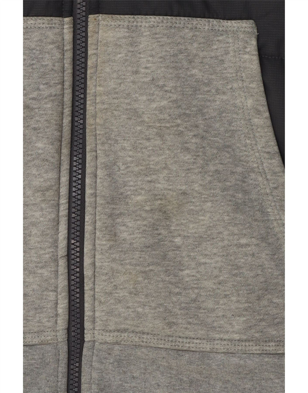 Felpa con cappuccio e zip Nike da uomo in cotone color block grigio medio