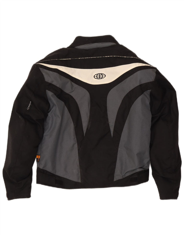 Giacca da pilota vintage da uomo UK 36 Small Black Colourblock in poliammide