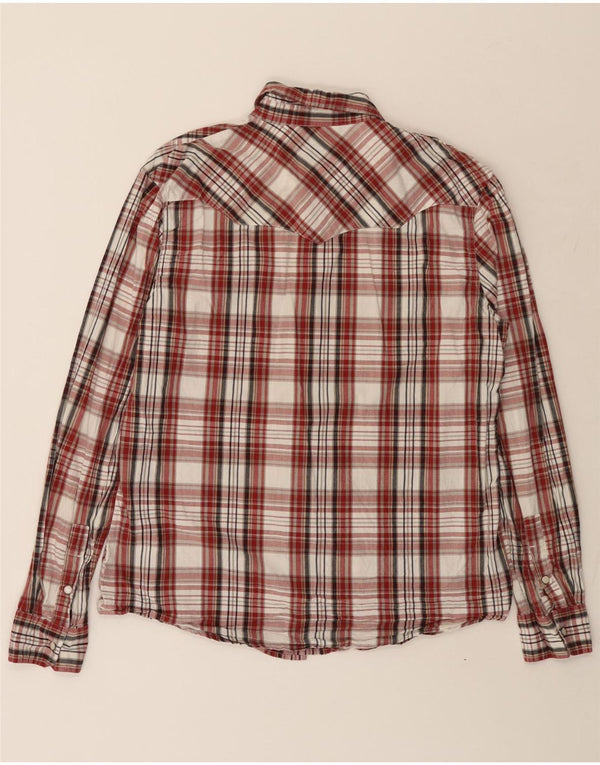 Camicia da uomo WRANGLER vestibilità regolare in cotone a quadri rosso medio