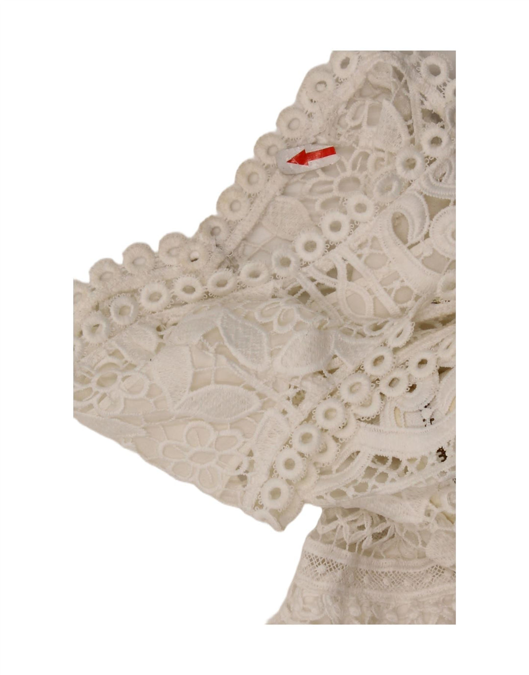 Guess Abito a strati in pizzo senza maniche da donna UK 12 Poliestere bianco medio