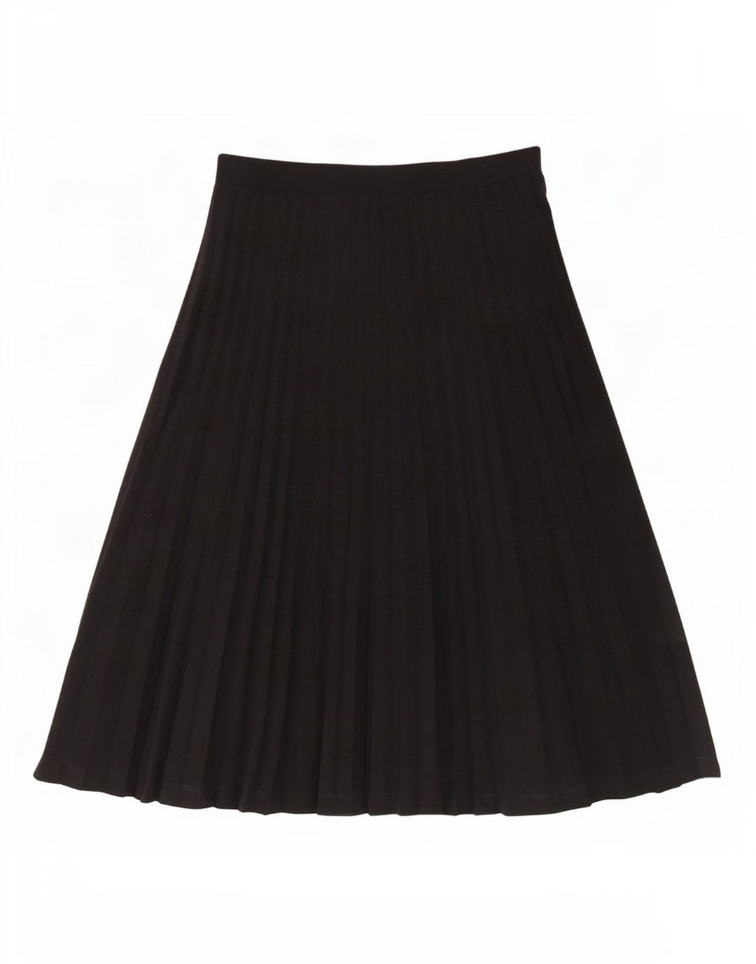 Gonna a pieghe midi da donna Marks & Spencer UK 12 media W30 poliestere nero