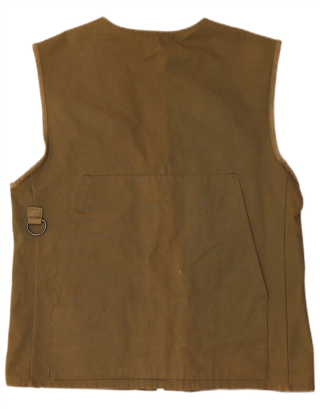 Gilet grafico da uomo vintage UK 36 piccolo color kaki