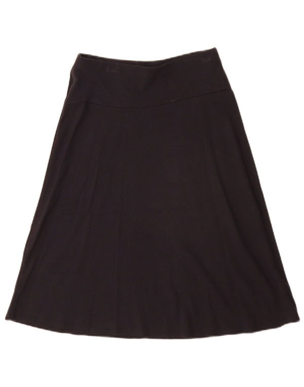 Gonna a trapezio da donna Marks & Spencer UK 8 piccola W26 viscosa nera