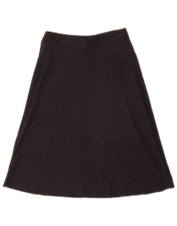 Gonna a trapezio da donna Marks & Spencer UK 8 piccola W26 viscosa nera