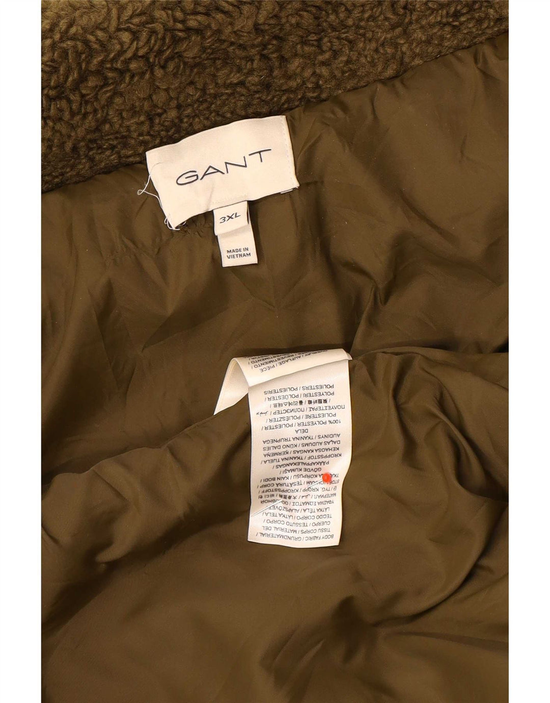 Giacca in pile da uomo Gant UK 46 3XL Poliestere kaki