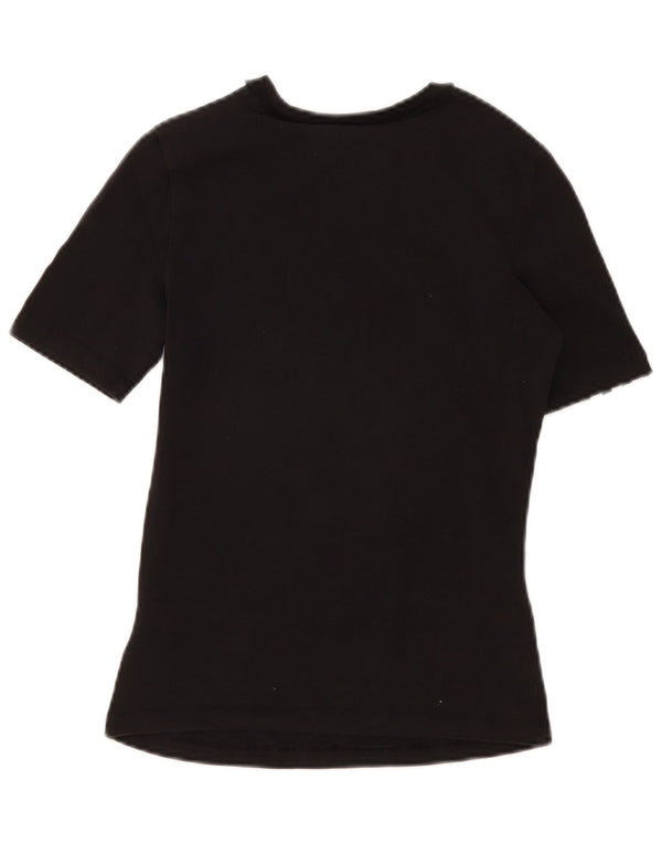 T-shirt grafica da donna Adidas Top UK 12 cotone medio nero