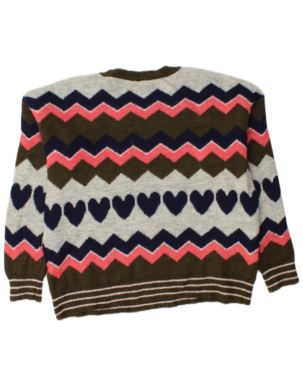 Maglione maglione girocollo da donna White Stuff UK 12 medio multicolore