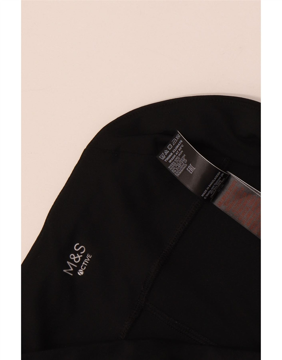 MARKS & SPENCER Pantaloncini Sportivi da Donna Taglio Regolare UK 16 Large Nero