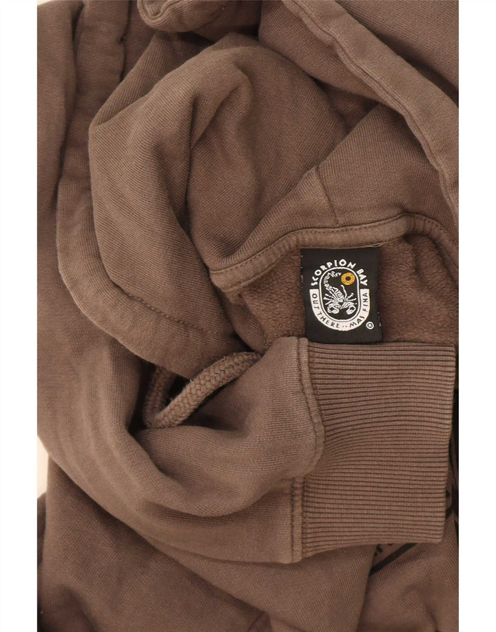 Maglione con cappuccio grafico da uomo Scorpion Bay Marrone medio
