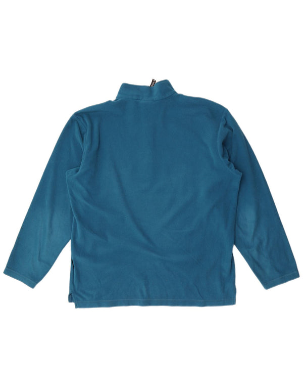 Maglione in pile da uomo con zip e collo Jack Wolfskin UK 36/38 Poliestere blu medio