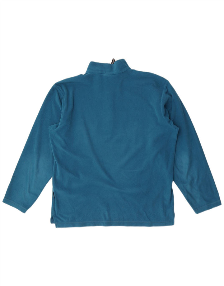 Maglione in pile da uomo con zip e collo Jack Wolfskin UK 36/38 Poliestere blu medio