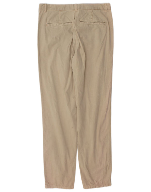 Pantaloni chino dritti da donna Marks & Spencer UK 8 piccoli W28 L29 Beige