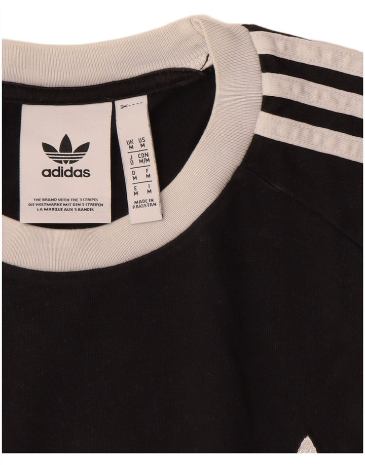 T-shirt ADIDAS da uomo Top in cotone nero medio