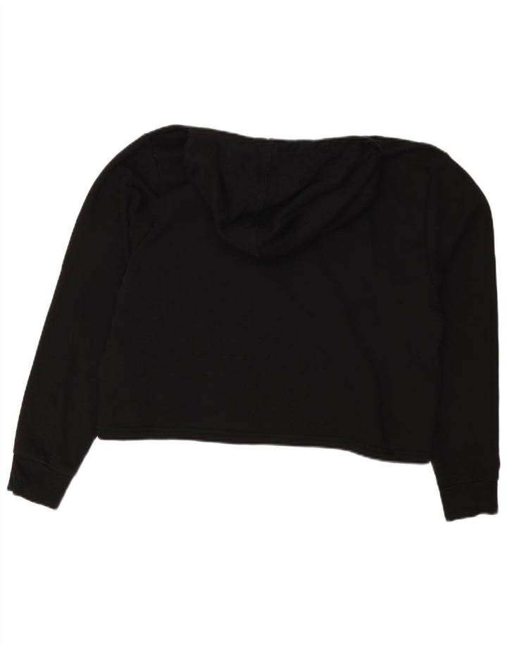 PUMA Maglia corta oversize con cappuccio da donna UK 14 Medium Black Colourblock