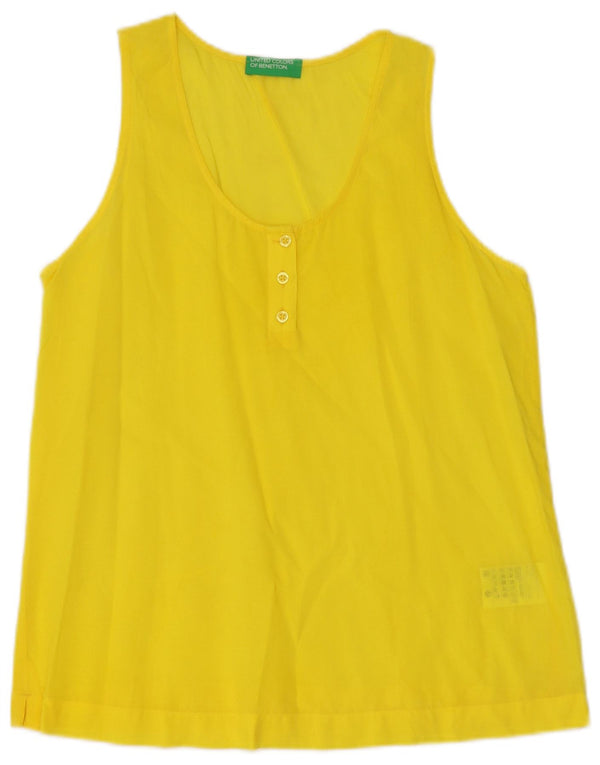 Camicetta senza maniche da donna Benetton UK 6 XS Giallo Modal