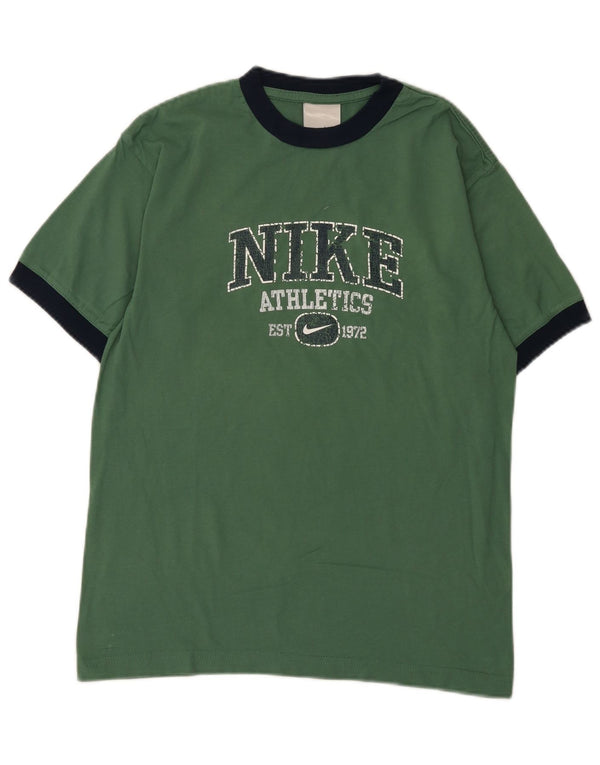 T-shirt grafica da ragazzo Nike Top 13-14 anni XL in cotone verde