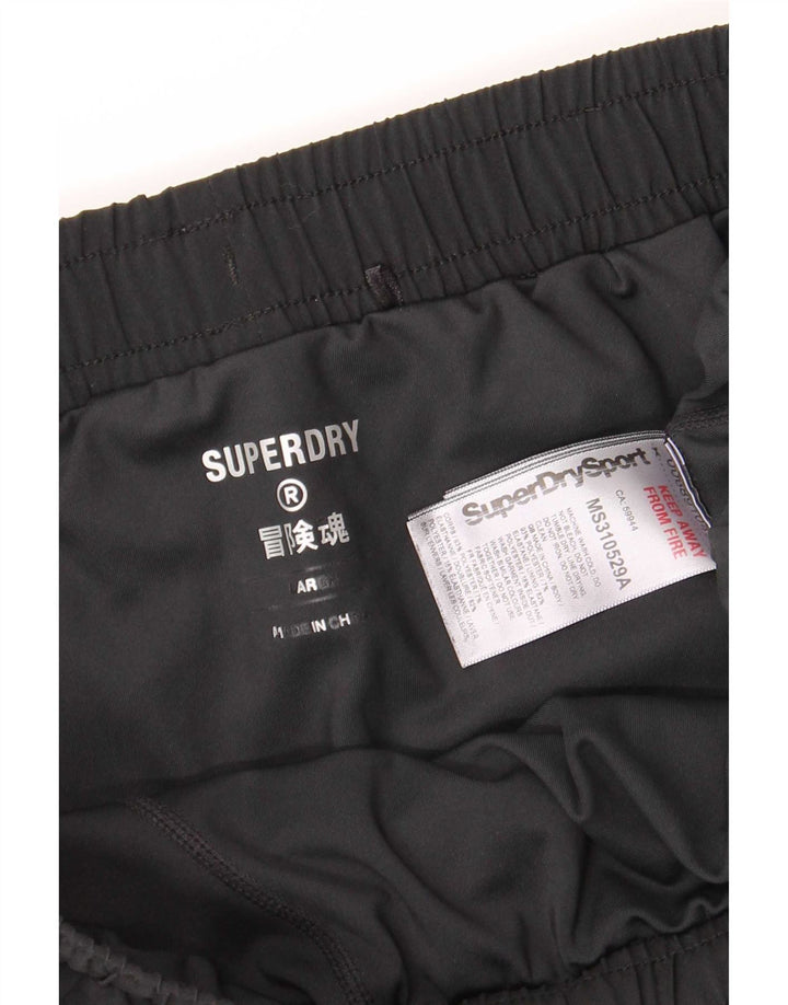 Pantaloncini sportivi da donna Superdry UK 16 Large Nero Poliestere