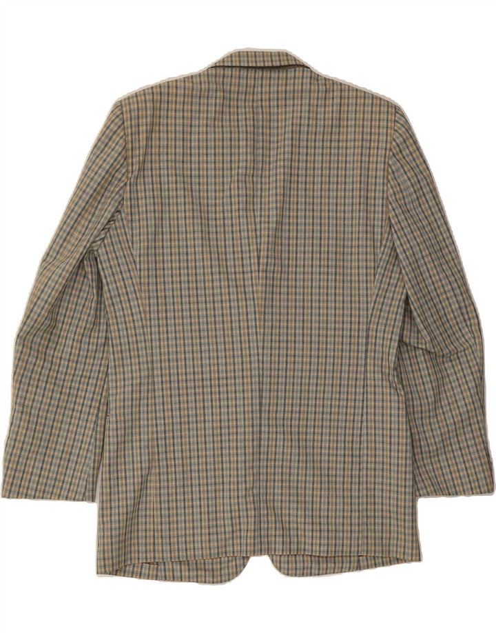 VINTAGE Mens 2 Button Blazer Jacket UK 38 Medium Grey Check Wool Vintage Vintage and Second-Hand Vintage from Messina Hembry 