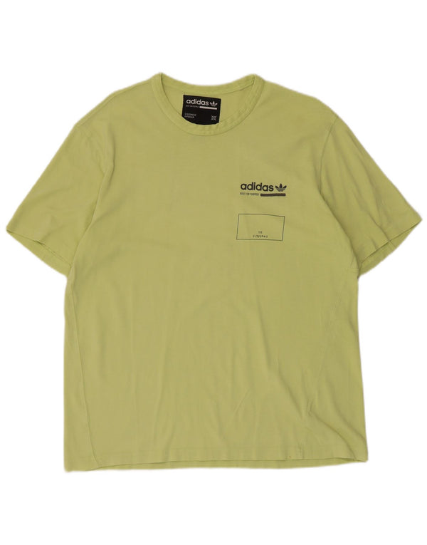T-shirt da uomo Adidas Top in cotone verde medio