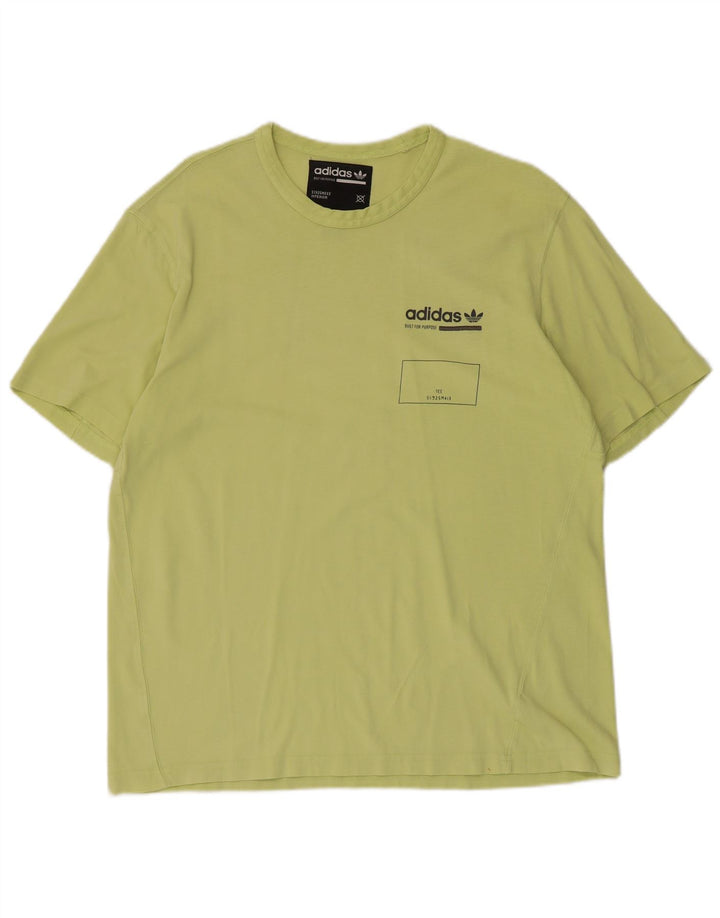 T-shirt da uomo Adidas Top in cotone verde medio