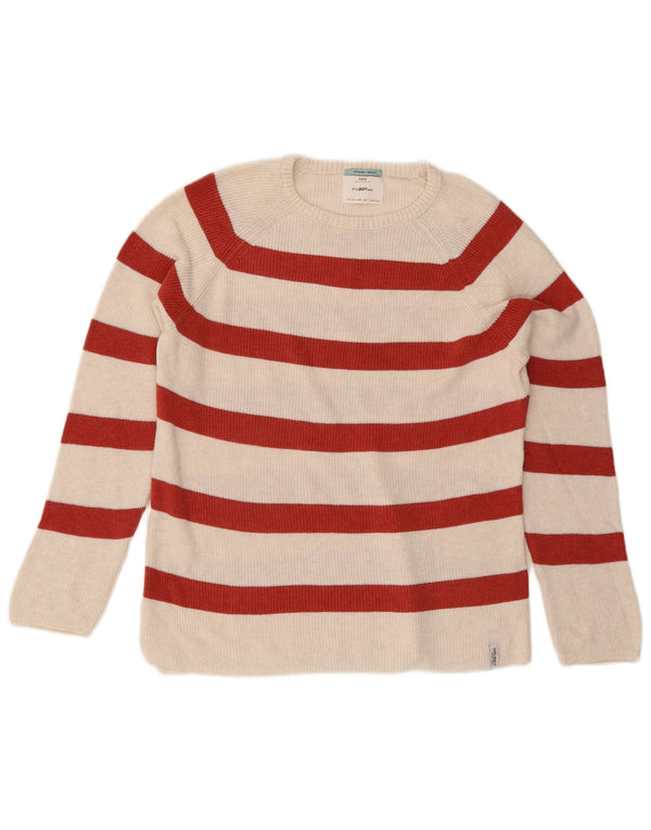 Zara Girls Boat Neck Jumper Sweater 11-12 Years White Striped