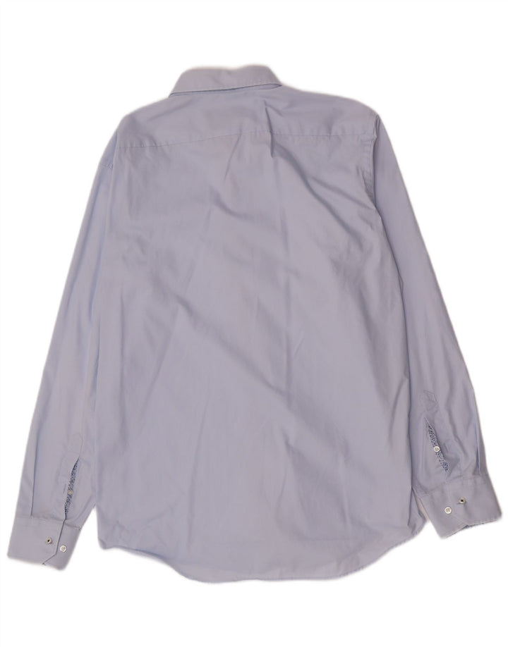 Camicia da uomo vestibilità regolare Hugo Boss taglia 42 16 1/2 grande cotone blu