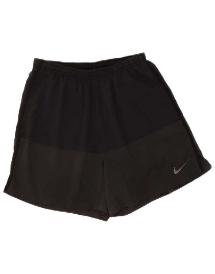 Pantaloncini sportivi Nike Dri Fit da donna UK 12 Poliestere color block grigio medio