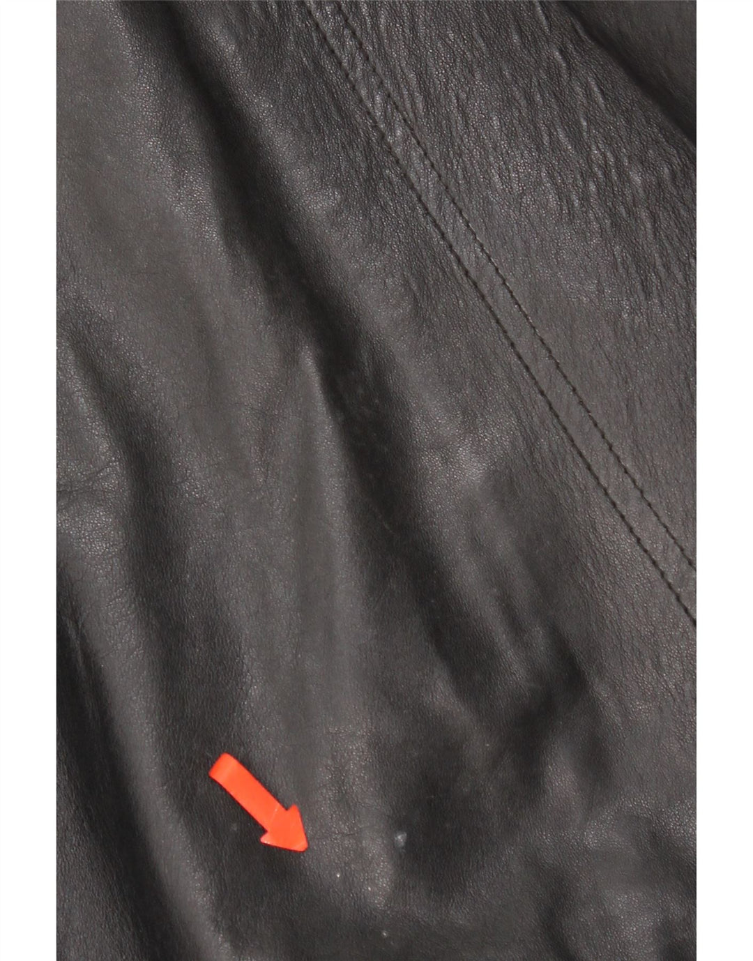 Giacca in pelle vintage da donna UK 16 grande in pelle nera