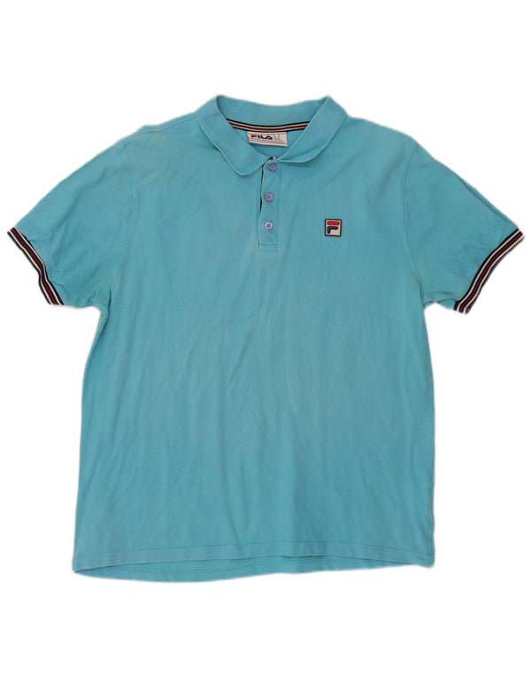 Polo da uomo Fila XL in cotone blu