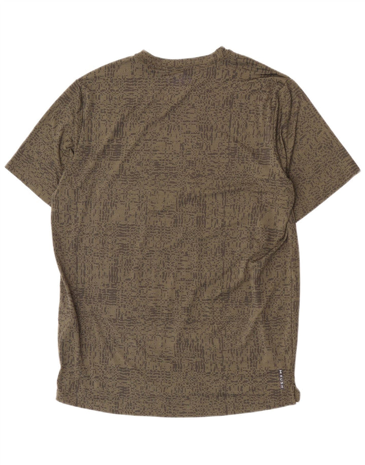 T-shirt Under Armour da uomo con motivo astratto, grande in poliestere kaki