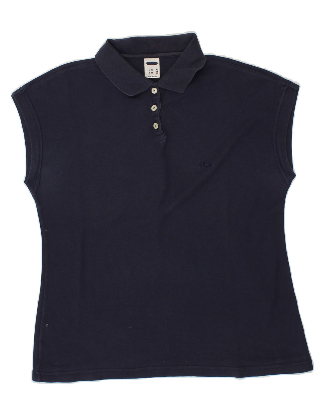 FILA Womens Polo Shirt IT 48 XL Navy Blue Cotton Vintage Fila and Second-Hand Fila from Messina Hembry 
