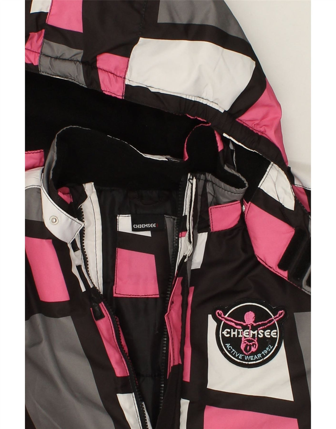 CHIEMSEE Boys Hooded Windbreaker Jacket 15-16 Years Multicoloured Vintage Chiemsee and Second-Hand Chiemsee from Messina Hembry 