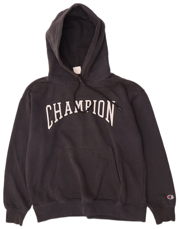 Felpa con cappuccio grafica da donna Champion UK 18 XL cotone nero