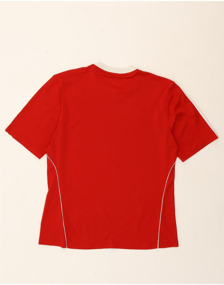 T-shirt Adidas Climalite da uomo Top in poliestere rosso medio