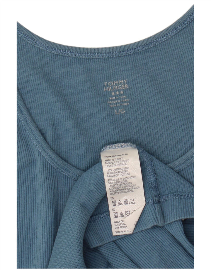 Canotta da donna Tommy Hilfiger UK 14 grande cotone blu