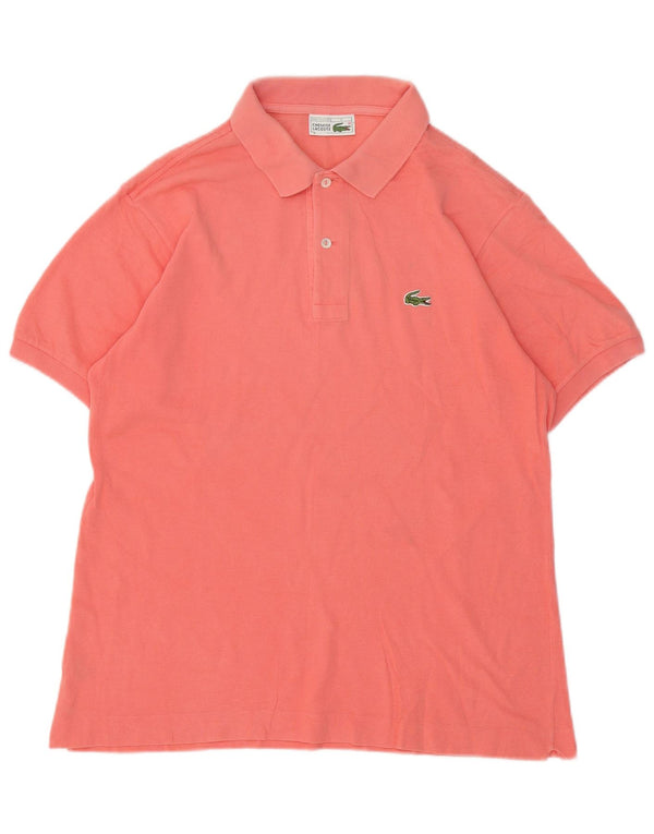 Polo da uomo Lacoste taglia 4 in cotone rosa medio