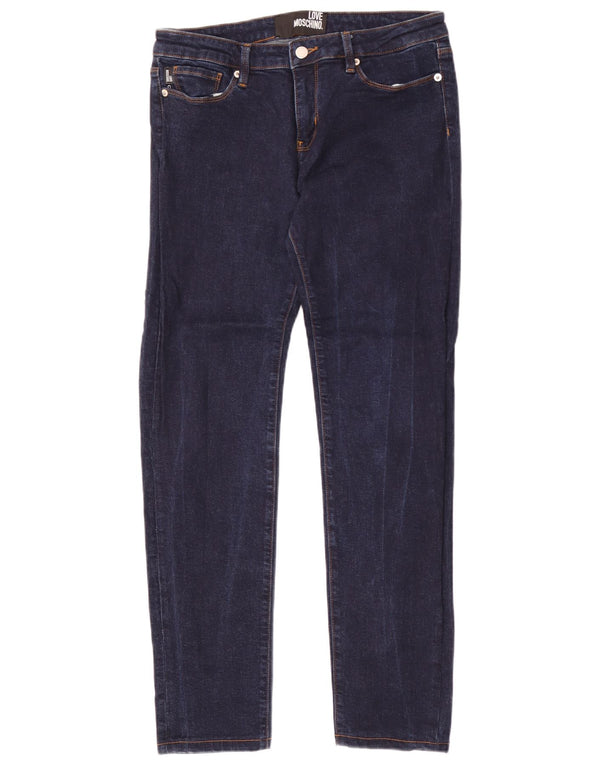 Jeans skinny da donna Moschino W30 L30 cotone blu navy