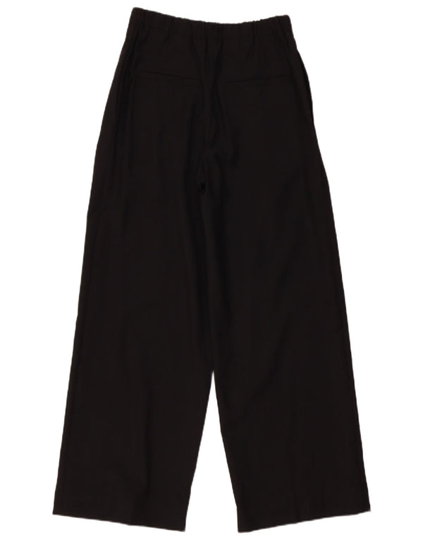 Pantaloni da abito a gamba larga a vita alta da donna Cos EU 36 Small W28 L30 Lana nera