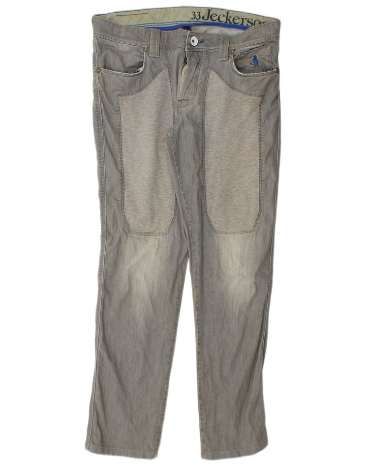 Jeans slim da donna Jeckerson W33 L29 cotone grigio